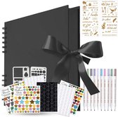 zwarte pagina's fotoalbum, kan gebruikt worden als afstudeergeschenk, verjaardagscadeau, huwelijksjubileum cadeau