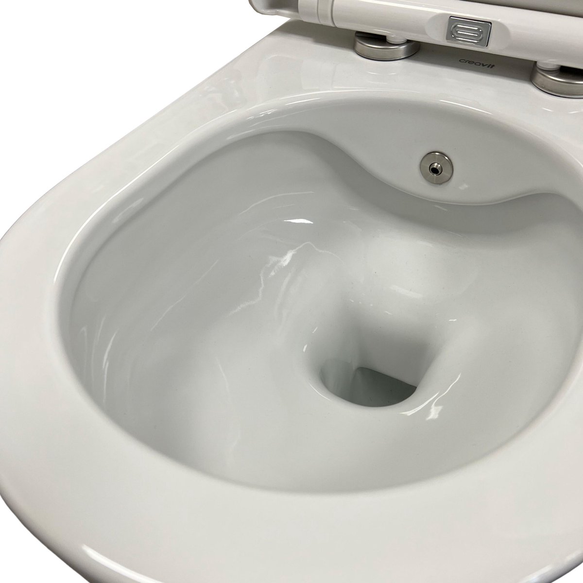 Creavit wc suspendu rimoff avec douchette en acier inoxydable (bidet),  blanc mat