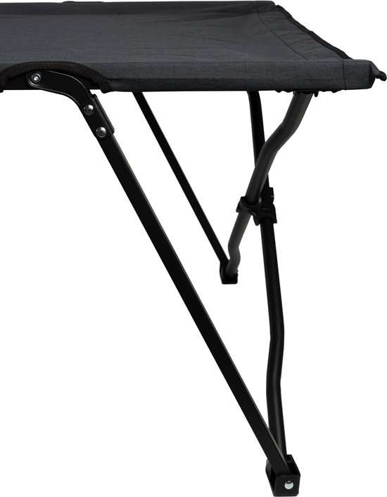 Abbey Camp Campingbed - Asturia-206 - 206 x 75 x 47 cm - Zwart van Abbey Camp — afbeelding 3
