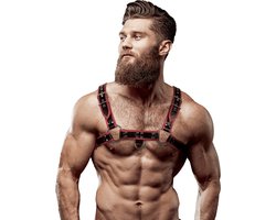 FETISH SUBMISSIVE ATTITUDE | Fetish Submissive Attitude - Eco Leather Chest Strap Harness Men Black/red
