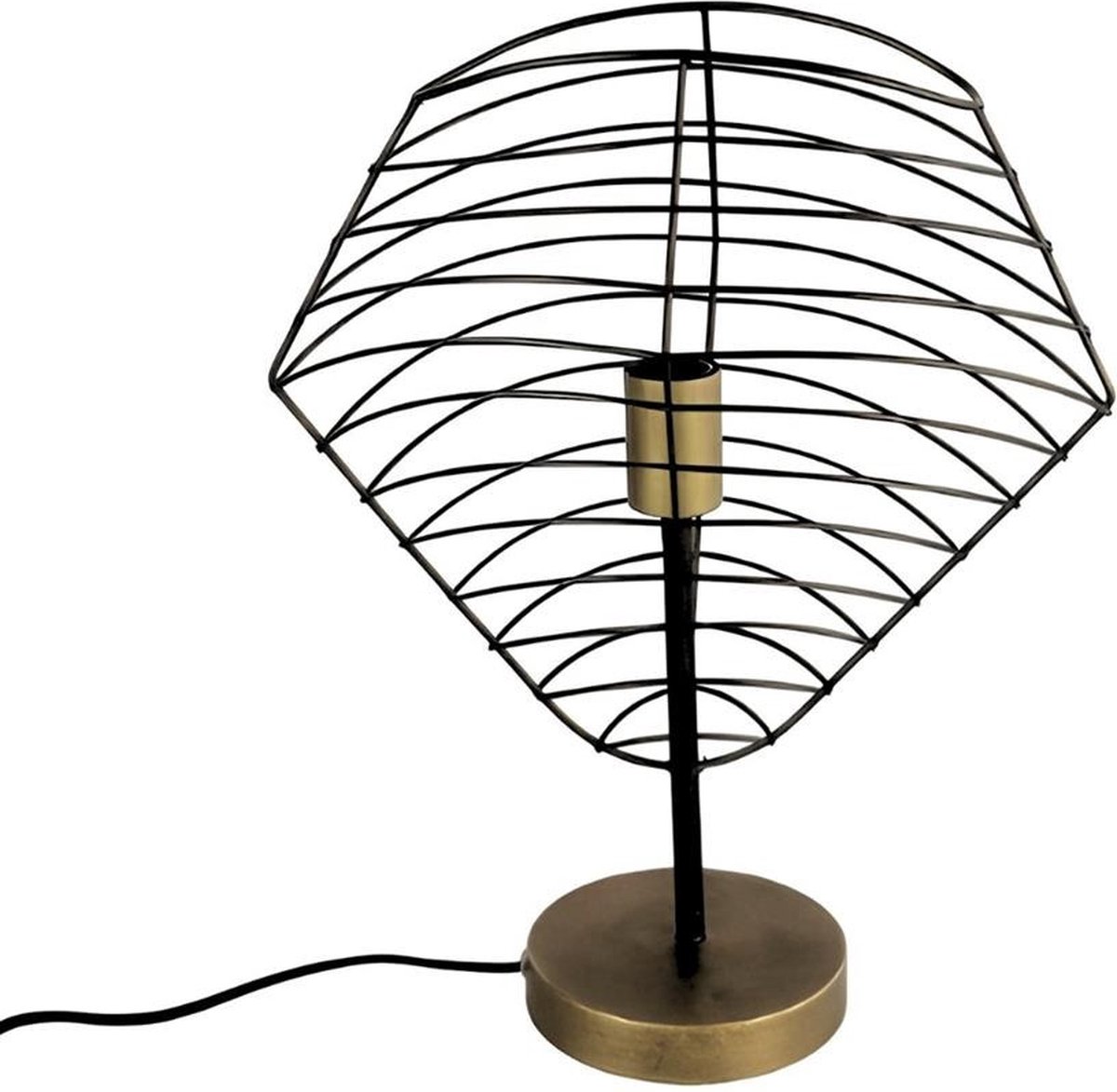 Decostar - Hasper - Tafellamp - Sfeerlamp - Zwart - Goud - EU stekker - 46,5 cm