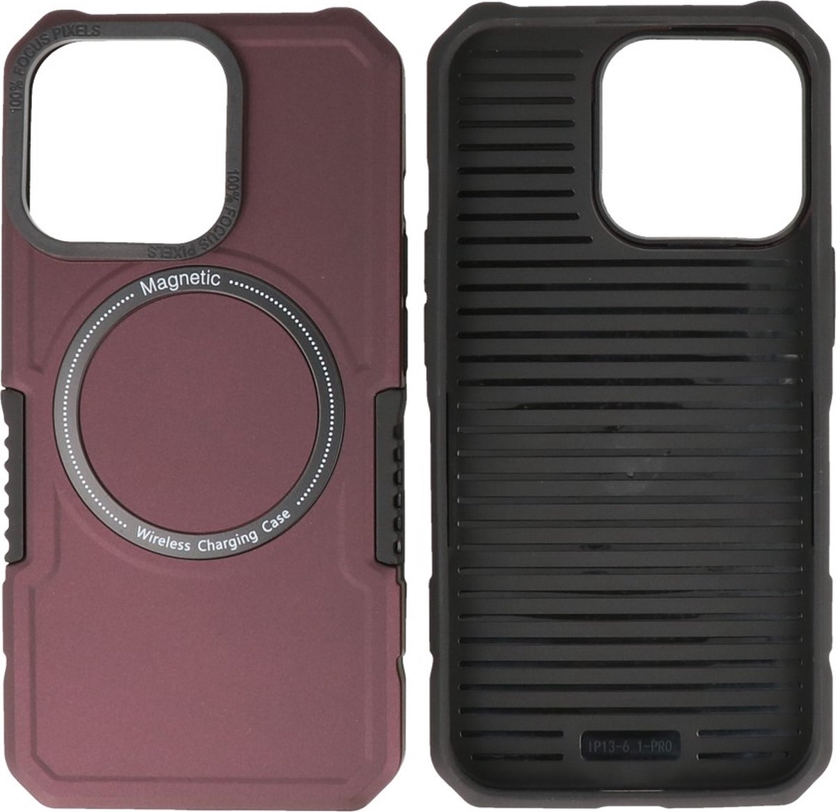 Schokbestendige Telefoonhoesje met MagSafe voor de iPhone 13 Pro - Bordeaux Rood