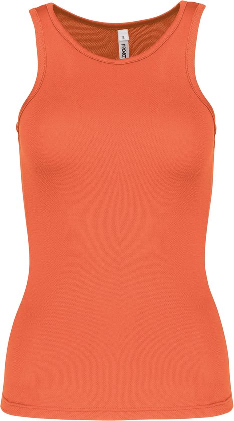 Damessporttop overhemd 'Proact' Fluorescent Oranje - S