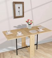SNS Home - Praktische Tafel - Eettafel - Eettafel uitschuifbaar - Flamingo - Opvouwbaar - 134 x 60 x 72 cm - Saffier/Eik
