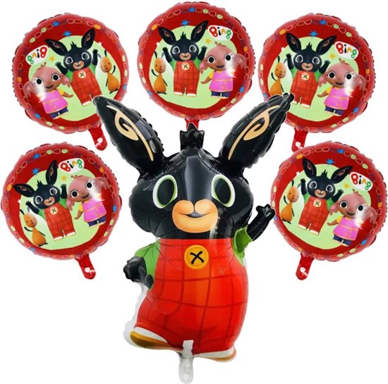 Bing ballon - Ballon - Ballonnen - Versiering - Feest ballonen - Feest - Bing - Bing konijn - Bing konijn ballonnen - Bing feestpakket - Feestversiering - Bing het konijn
