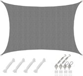 3x4 UV Zonnezeil Rechthoek Luchtdoorlatend - Rechthoekig Schaduwdoek met Stalen Bevestiging