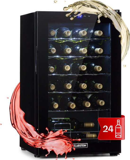 Klarstein Shiraz 24 du réfrigérateur à vin Uno 67 litres / 24 bouteilles,  plage de... | bol.com