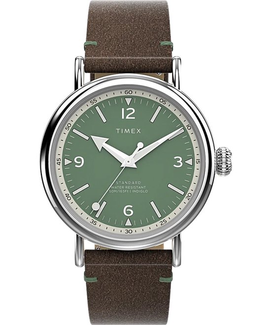 Timex Standard TW2V71200 Horloge - Leer - Bruin - Ø 40 mm
