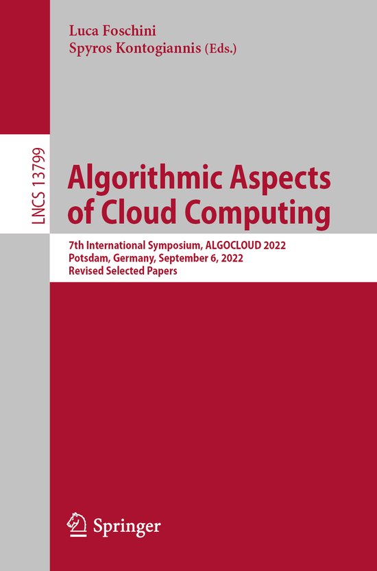 Lecture Notes in Computer Science13799- Algorithmic Aspects  ... - cover
