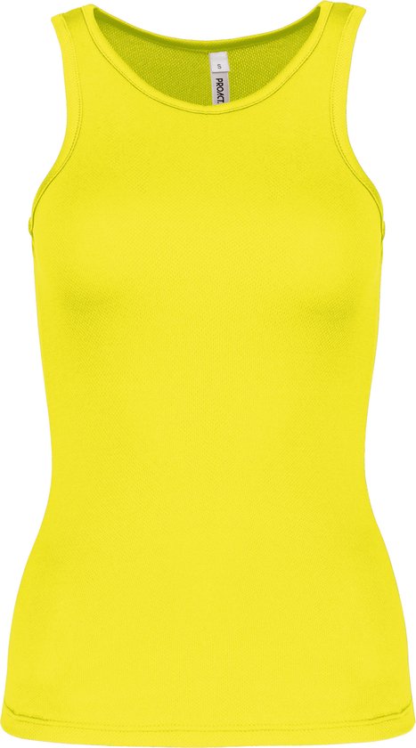 Damessporttop overhemd 'Proact' Fluorescent Geel - M