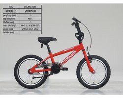 16 BMX Tornado - rood