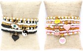 Paquet de charms Principessa pour bracelets et boucles d'oreilles - multicolore - 450 pièces - Émail, Glas et Acryl - Rouleau d'élastique
