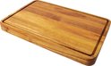 ROODICO Snijplank van Acacia hout diepe sapgroef (37x25x3) – Snijplank hout, Serveerplank, Snijplanken, Borrelplank, Hakblok, Barbecue plank, Vleesplank