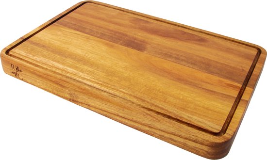ROODICO Snijplank van Acacia hout diepe sapgroef (37x25x3) - Snijplank hout, Serveerplank, Snijplanken, Borrelplank, Hakblok, Barbecue plank, Vleesplank cadeau geven