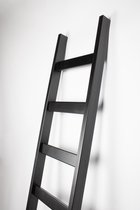 Enkele beuken houten ladder (zwart) | Aantal sporten (inclusief cm): 11 sporten (300 cm)