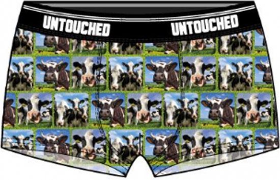 Untouched Cow Boxer + chaussettes - S - 39-42 - Coffret cadeau - Sock my Feet - Vaderdag - Durable - imprimé vache - joli cadeau -