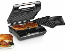 Princess Multi Sandwich Contactgrill Compact Pro 117002 – 3 Sets verwisselbare platen – Tosti apparaat - Wafelijzer - Panini grill - Verticaal opbergbaar - RVS design