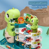 Racebaan dinosaurus garageset 3 verdiepingen – auto avonturenpark educatief speelgoed - speelgoedgarage