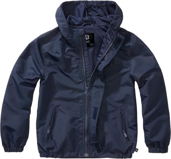 Brandit - Summer frontzip Kinder Windbreaker jacket - Kids 170/176 - Blauw