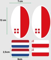 Utrechtse vlag stickers auto – Set met 6 autostickers
