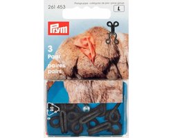 Bonthaken en -ogen ijzer zwart 3 st. - Prym