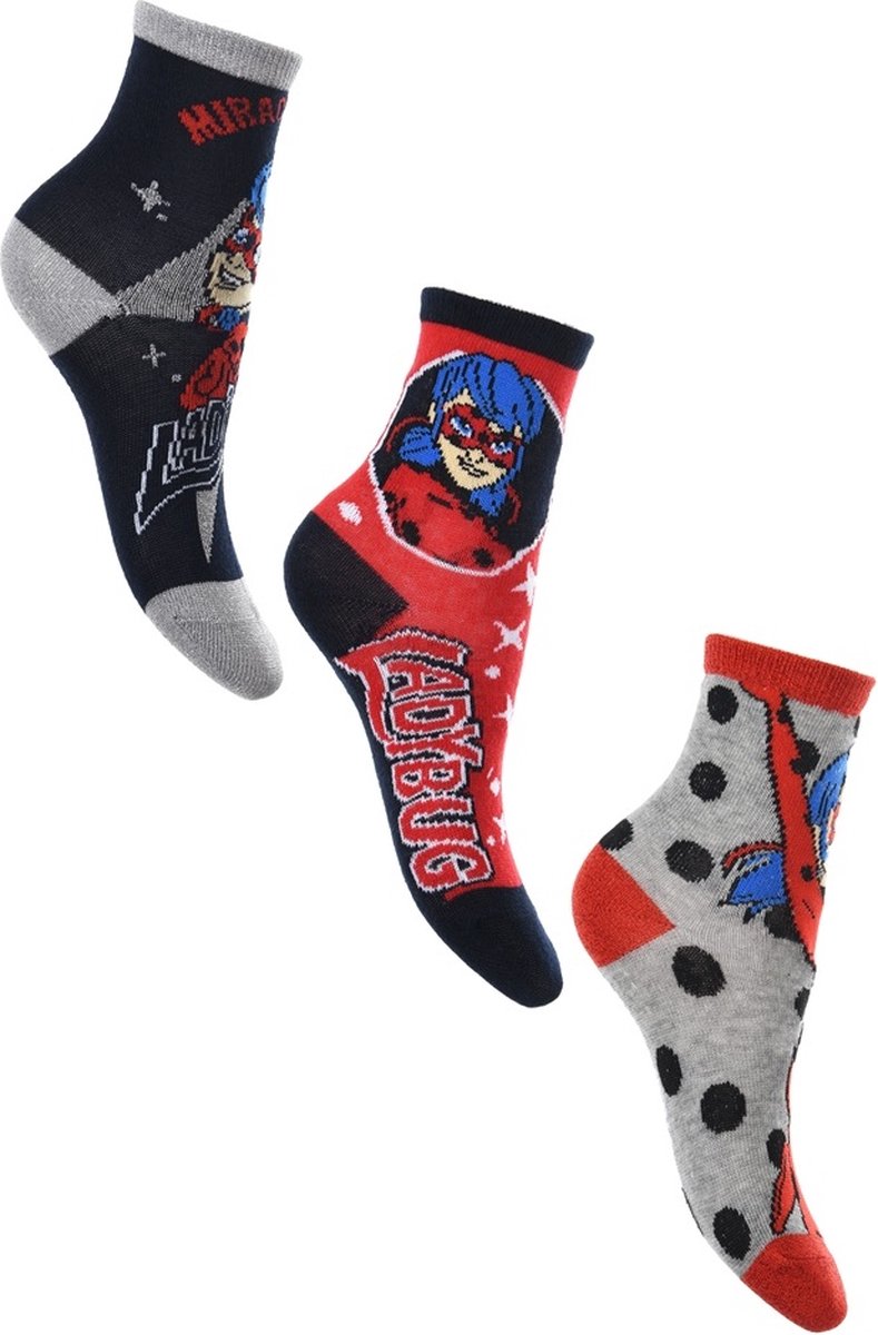 Miraculous Ladybug- sokken Miraculous Ladybug - 3 paar - maat 27/30