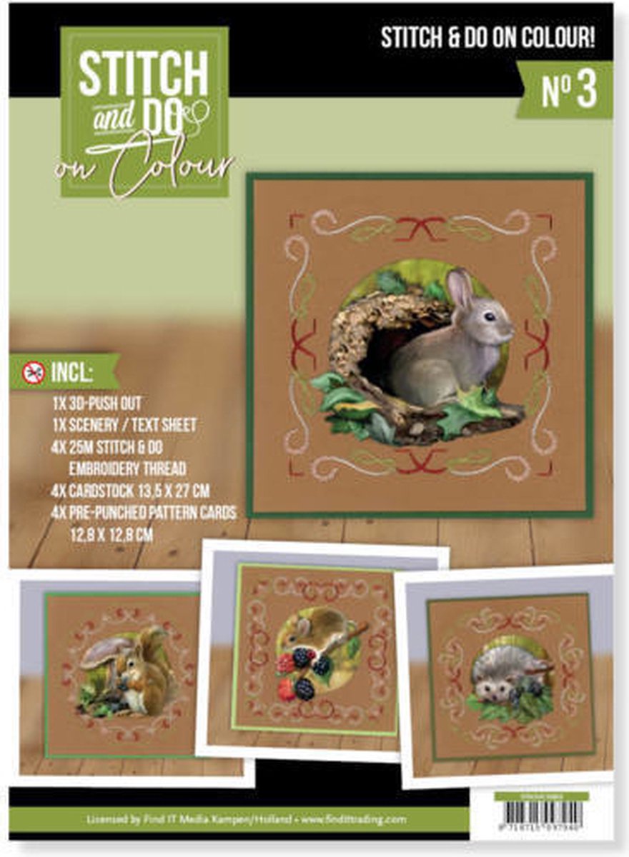 Nr. 003 Forest Animals Stitch and Do On Colour