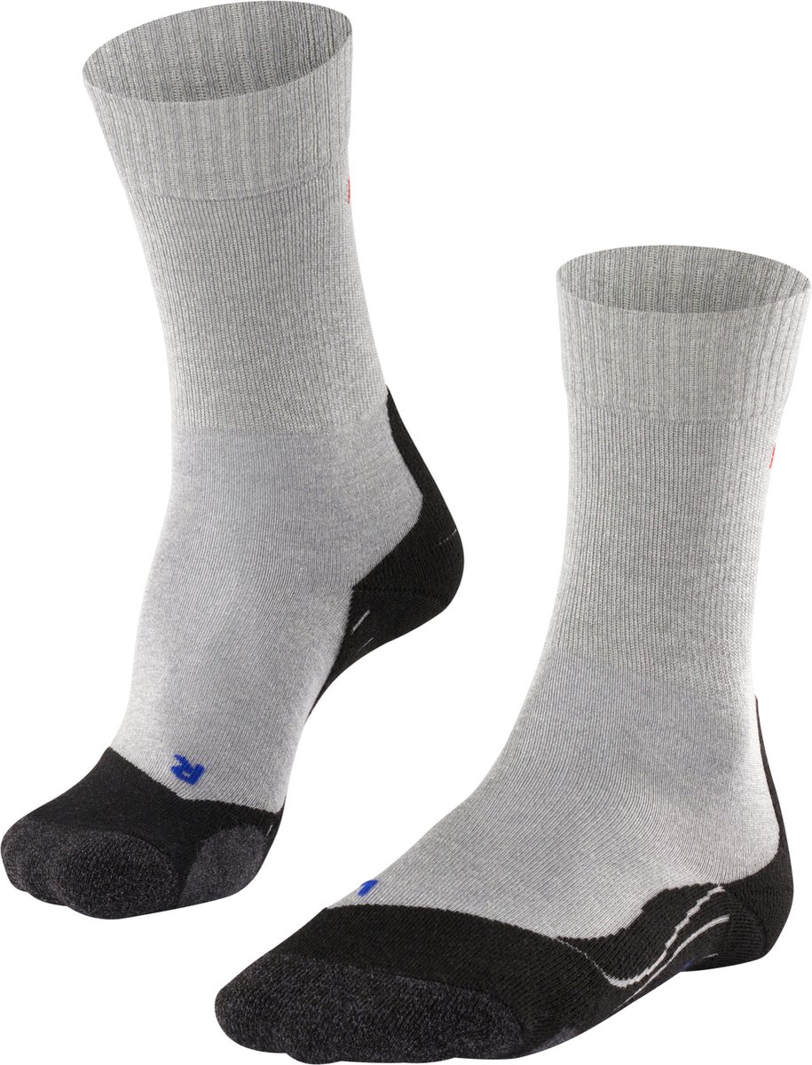 FALKE TK2 Cool anti-blaar dik lyocell functioneel materiaal wandelsokken heren grijs - maat 44-45