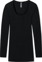 SCHIESSER Luxury T-shirt (1-pack) - dames shirt lange mouwen zwart - Maat: 48