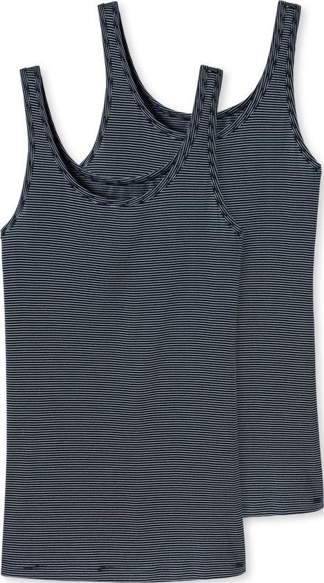 SCHIESSER Modal Essentials singlet (2-pack) - dames hemd nachtblauw - Maat: