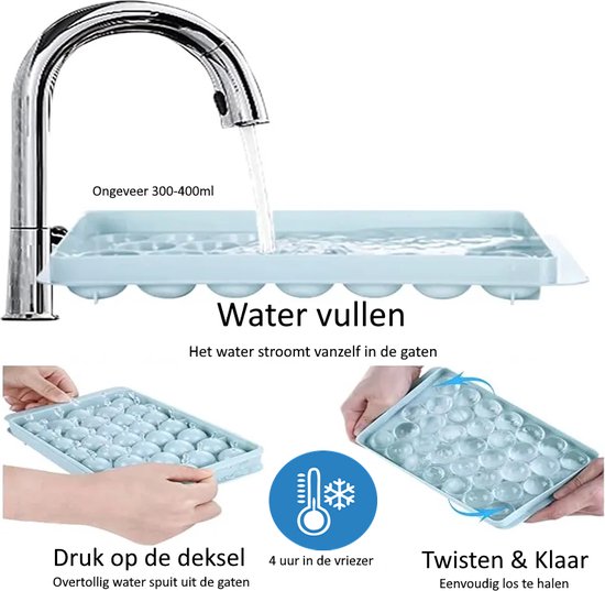 Lékué ijsblokjesvorm uit rubber voor 11 ijsblokjes sterren geel 22x11x2