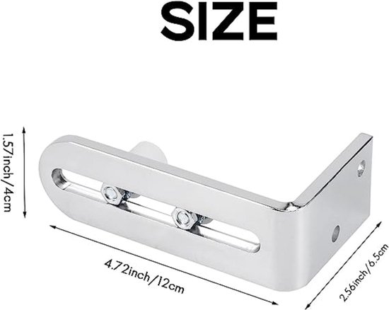 RVS 304 glazen schuifdeur vloergeleider vloerrolgeleider geleidingsrol schuifdeursysteem accessoires voor frameloze glazen schuifdeuren (1 stuk