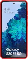Geschikt voor Samsung Galaxy S20FE Case - Rood – Case – Hoes – Bescherming Telefoon – Smartphone Case – Cadeau voor man /vrouw/ vaderdag