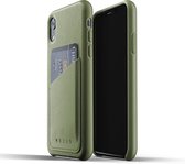Mujjo - Lederen iPhone XR Wallet Case | Groen