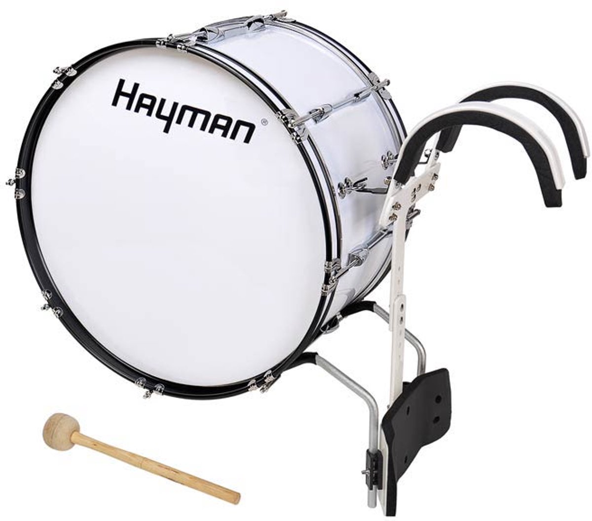 Grote trom / Overslagtrom Hayman MDR-2612 Wit met aluminium harnas