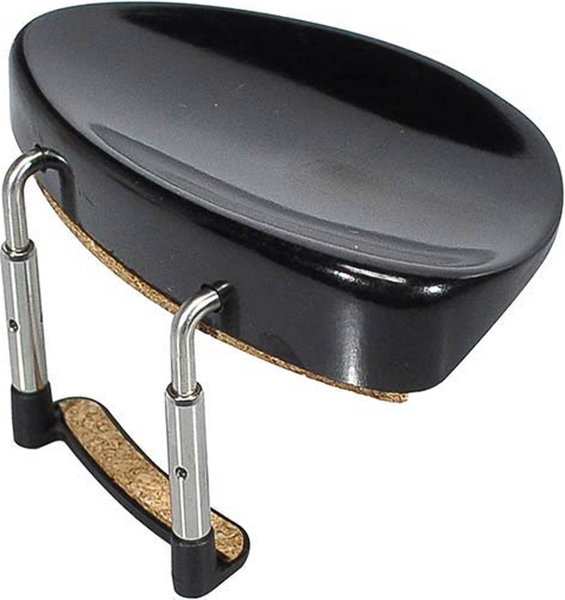 ELS CR-7044 chinrest bakelite Leipzig model, 4/4-3/4, stainless steel clamps, antiallergical, made in Germany