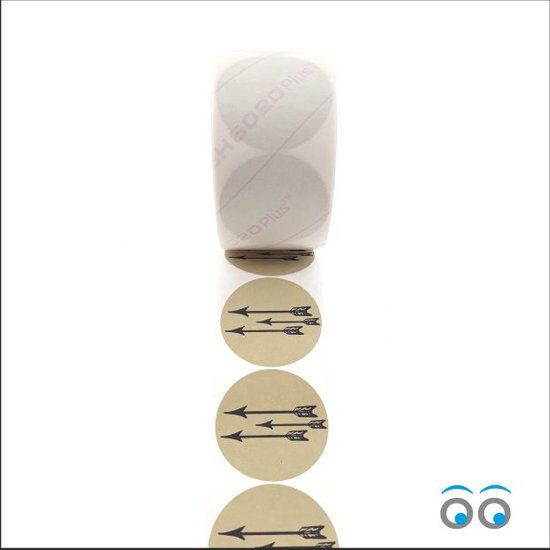 Pijl Sticker Rond Sticker -