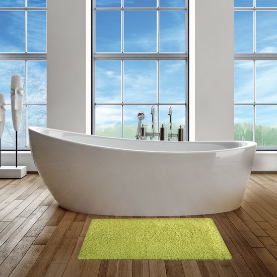 Tapis de salle de bain / tapis de bain MSV - pour le sol - vert pomme - 50  x 70 cm -... | bol.com
