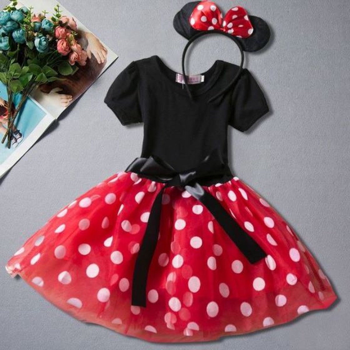 Robe Minnie Mouse Disneyland Paris Disney taille 12 mois rouge pois blanc