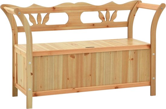 vidaXL - Bankje - 107x45x75,5 - cm - massief - vurenhout