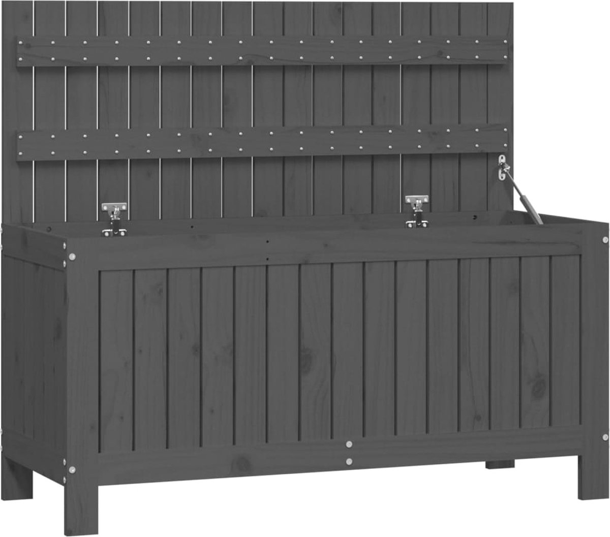 vidaXL - Tuinbox - 115x49x60 - cm - massief - grenenhout - grijs