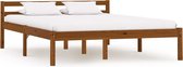 vidaXL - Bedframe - massief - grenenhout - honingbruin - 140x200 - cm