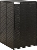 vidaXL - Containerberging - enkel - 70x80x117 - cm - poly - rattan - zwart
