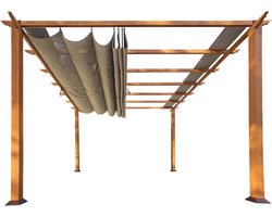 Paragon Outdoor - Aluminium Pergola - 350x350x235 cm - Houtlook