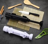 Sushi set Sushi maker - Sushi kit Bazooka - Zelf thuis Sushi maken - Kunststof - Zwart
