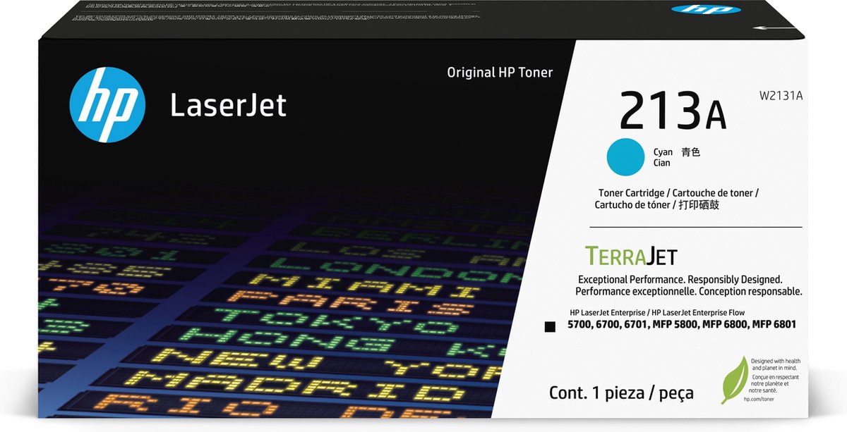 HP Toner 213A W2131A Cyan bis zu 3.000 Seiten