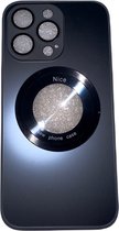 Nice Hoesje voor iPhone 13 Pro Hoesje MagSafe Zwart- Mat Gloss- Hoogwaardig kwaliteit - Graphite Black