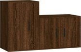 vidaXL-2-delige-Tv-meubelset-bewerkt-hout-bruin-eikenkleur