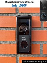 Deurbelbescherming Eufy 1080P - RVS zwart (anti-diefstal cover - videodeurbel bescherming - videodeurbel beschermer - videodeurbel hoes - videodeurbel cover - beveiligingscamera beschermer nr.11)