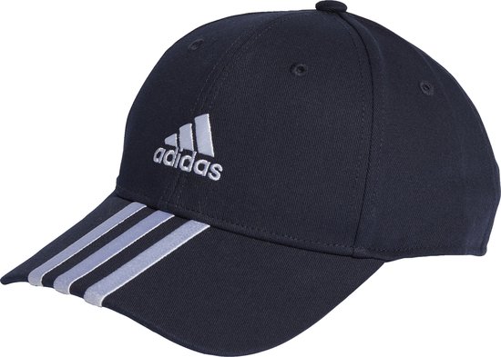 adidas Sportswear 3-Stripes Cotton Twill Baseball Cap - Unisex - Blauw- Volwassenen (L/XL)